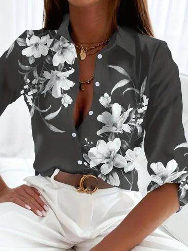 Long Sleeve Shirt Printed Women - Magellan Fashion Shop