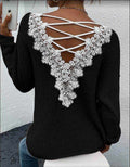 Y2k Clothes V-neck Sweater Ladies Winter Backless Streetwear - Magellan Fashion Shop