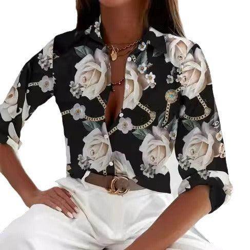 Long Sleeve Shirt Printed Women - Magellan Fashion Shop