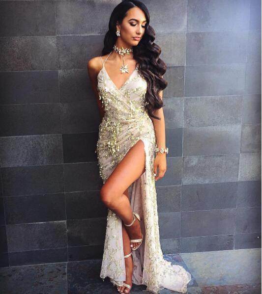 V-neck sexy halter strap sequin dress - Magellan Fashion Shop