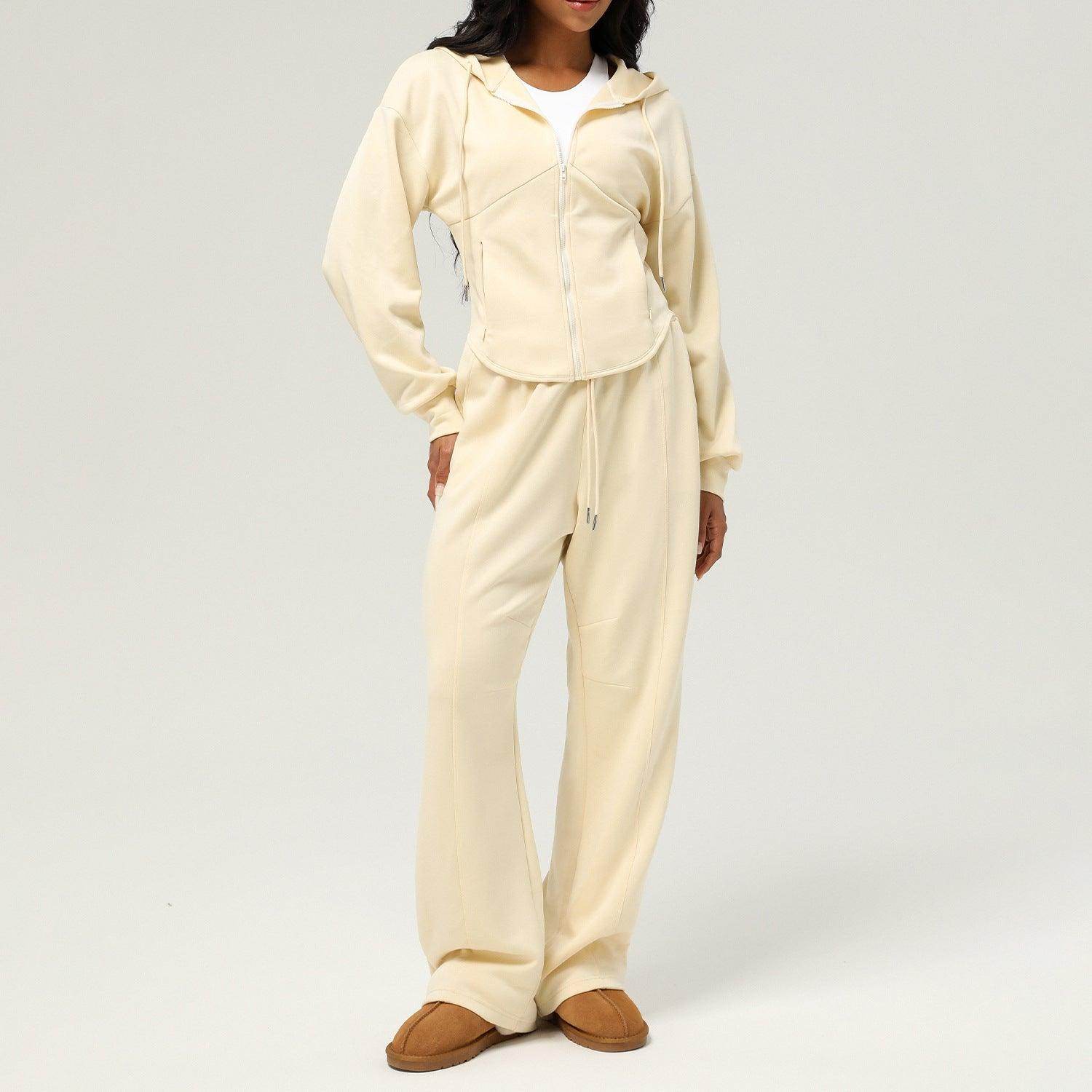 Leisure Sweatpants Loose Hooded Coat - Magellan Fashion Shop