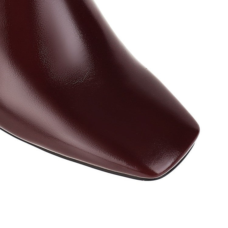 Plus Size Boots Thick Heel