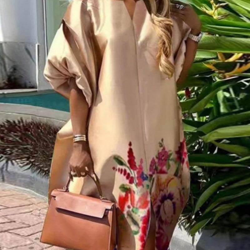 New Personalized Puff Sleeve Printing Dress - Magellan Fashion Shop