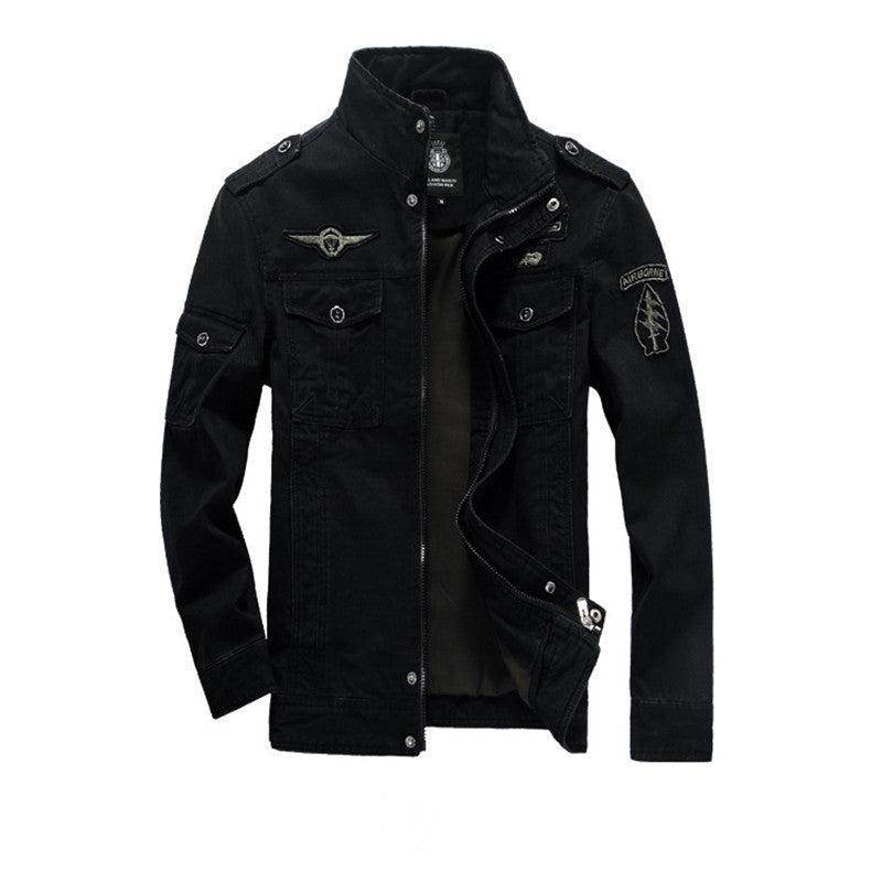 New Washed Men's Flying Stand Collar Men's Clothing Jacket - Magellan Fashion Shop