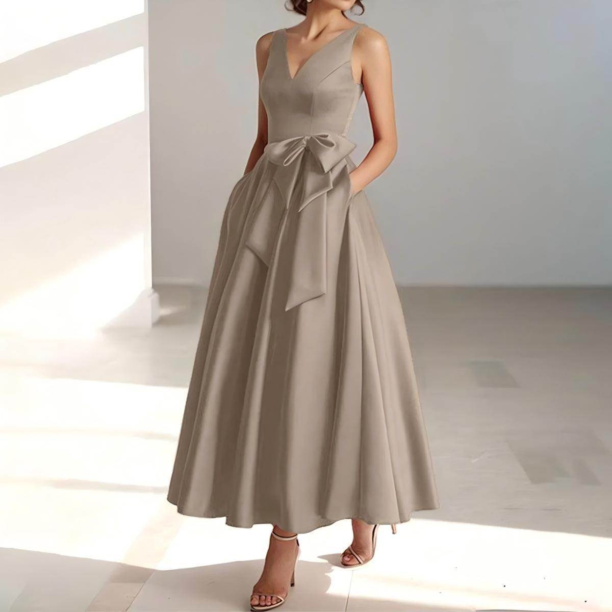 Birthday Party Host V-neck Socialite Daily Wearable Slimming Dress - Magellan Fashion Shop