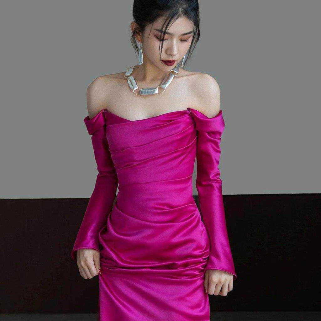 Evening Light Luxury High-grade Bridal Gown Wedding Off-shoulder Toast Dress - Magellan Fashion Shop