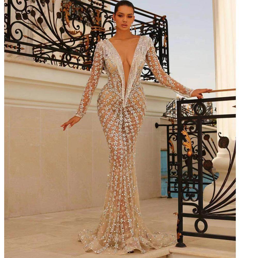 Backless Tight Fishtail Sheath Dress - Magellan Fashion Shop
