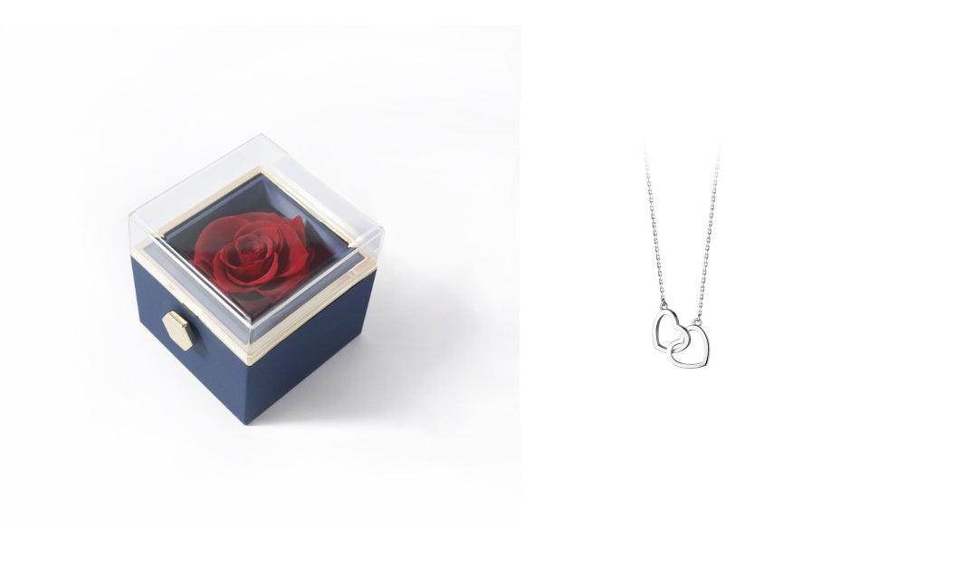 Fashion Acrylic Rotating Rose Jewelry Box - Magellan Fashion Shop