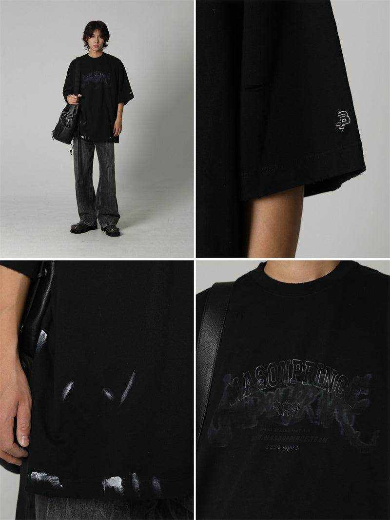 Double Yarn Combed Cotton Rock Print Round Neck Short Sleeve T-Shirt Men - Magellan Fashion Shop