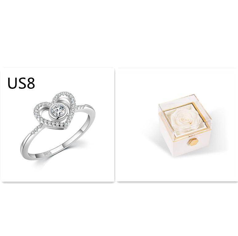 Fashion Acrylic Rotating Rose Jewelry Box - Magellan Fashion Shop