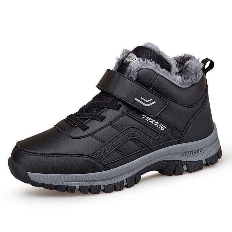 Winter Boots Women Men Warm Plush Velcro Snow Boots Climbing Hiking Shoes - Magellan Fashion Shop