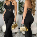 Ladies' Mesh Stitching Tight Jumpsuit - Magellan Fashion Shop