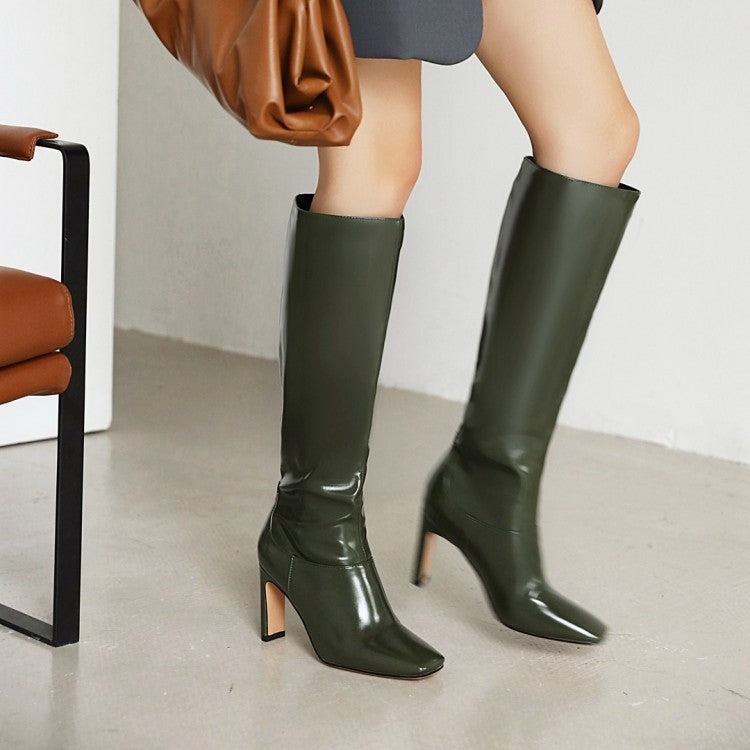 Plus Size Boots Thick Heel