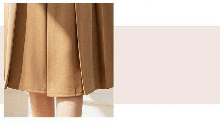 Women Hip-covering Mid-length Pleated Skirt - Magellan Fashion Shop