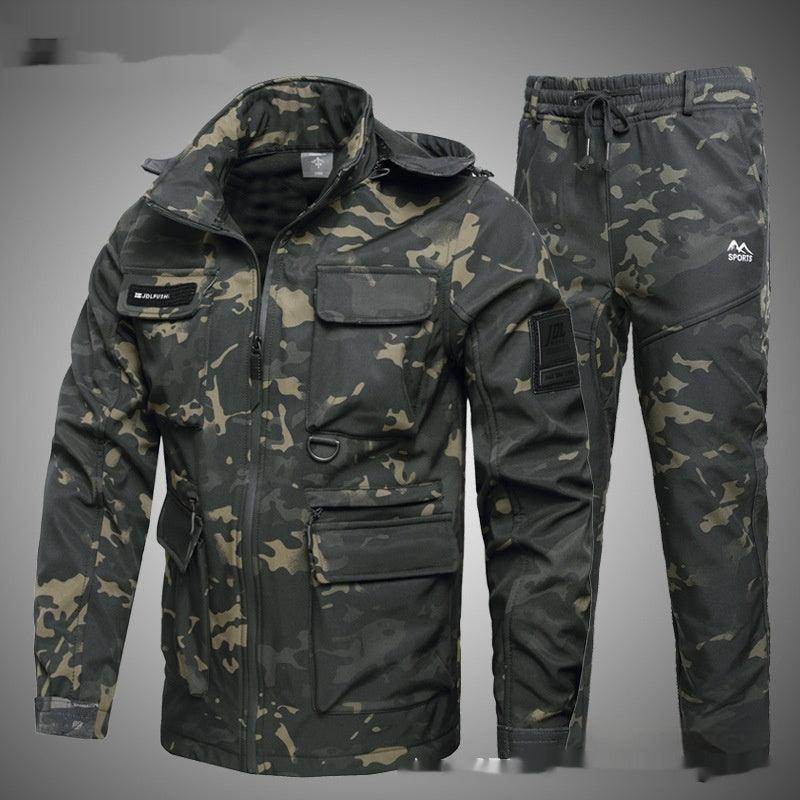 Autumn And Winter Fleece-lined Warm Waterproof Labor Protection Wear-resistant Outdoor Mountaineering - Magellan Fashion Shop