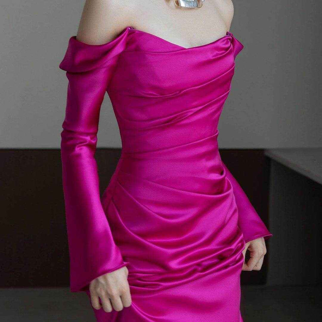 Evening Light Luxury High-grade Bridal Gown Wedding Off-shoulder Toast Dress - Magellan Fashion Shop