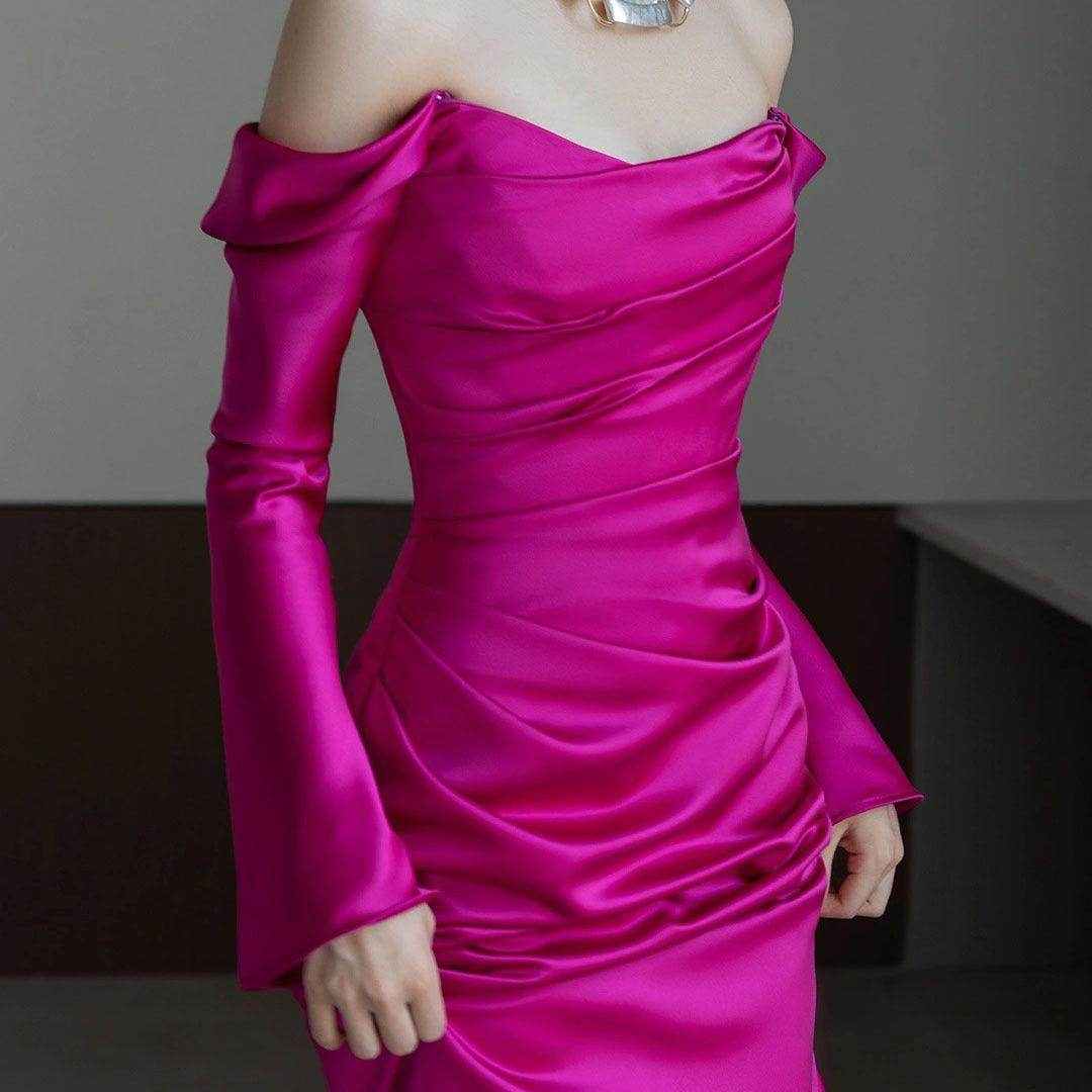 Evening Light Luxury High-grade Bridal Gown Wedding Off-shoulder Toast Dress - Magellan Fashion Shop