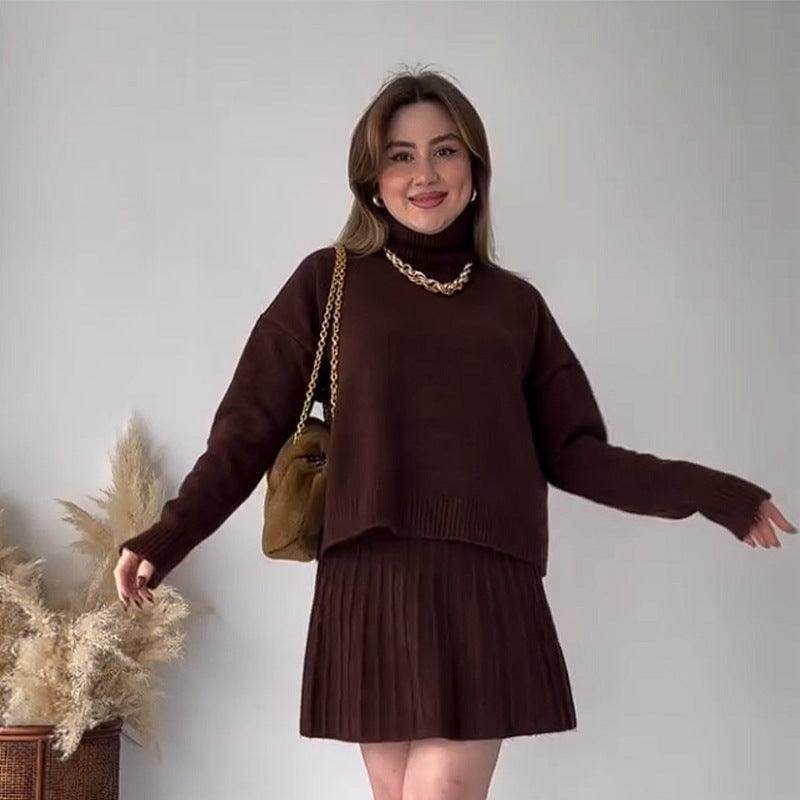 Women's All-matching Sweater Short Skirt Two-piece Suit - Magellan Fashion Shop