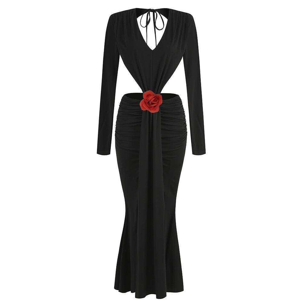 Sexy V-neck Backless Long Dress Long - Magellan Fashion Shop