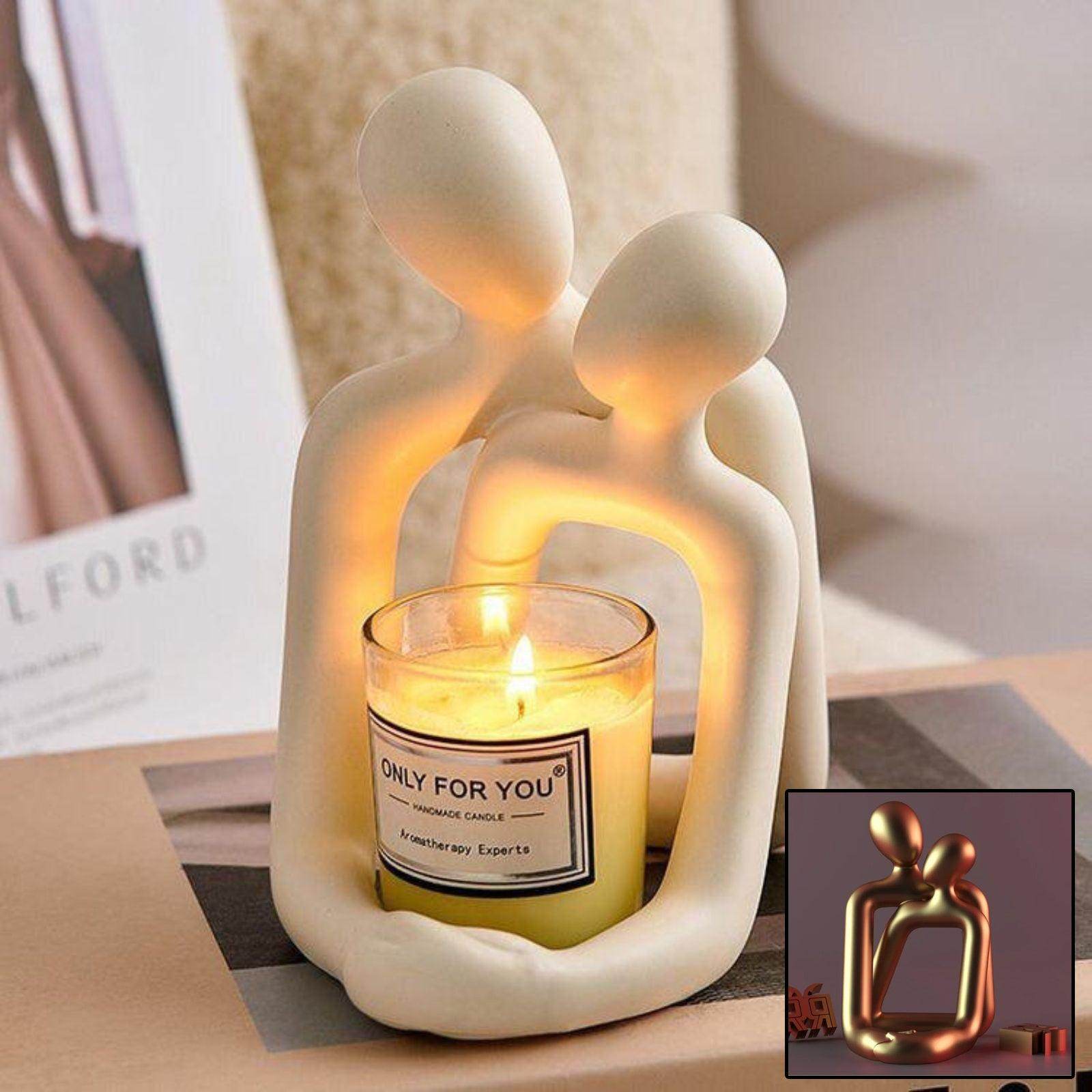 Heartwarming Loving Couple Resin Statue - A Timeless Modern Home Decor Accent For Bookshelves, Office Desks, And Nightstands Valentine's Day Gift - Magellan Fashion Shop