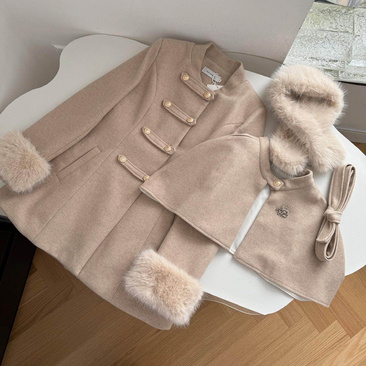Women's Ring Fashionable Cape Cloak Wool Coat - Magellan Fashion Shop
