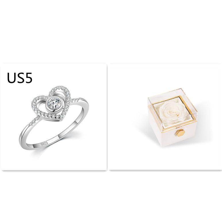 Fashion Acrylic Rotating Rose Jewelry Box - Magellan Fashion Shop