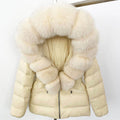 Short Women's Thickened Slim Fit Waist-tight Fur Down Jacket - Magellan Fashion Shop