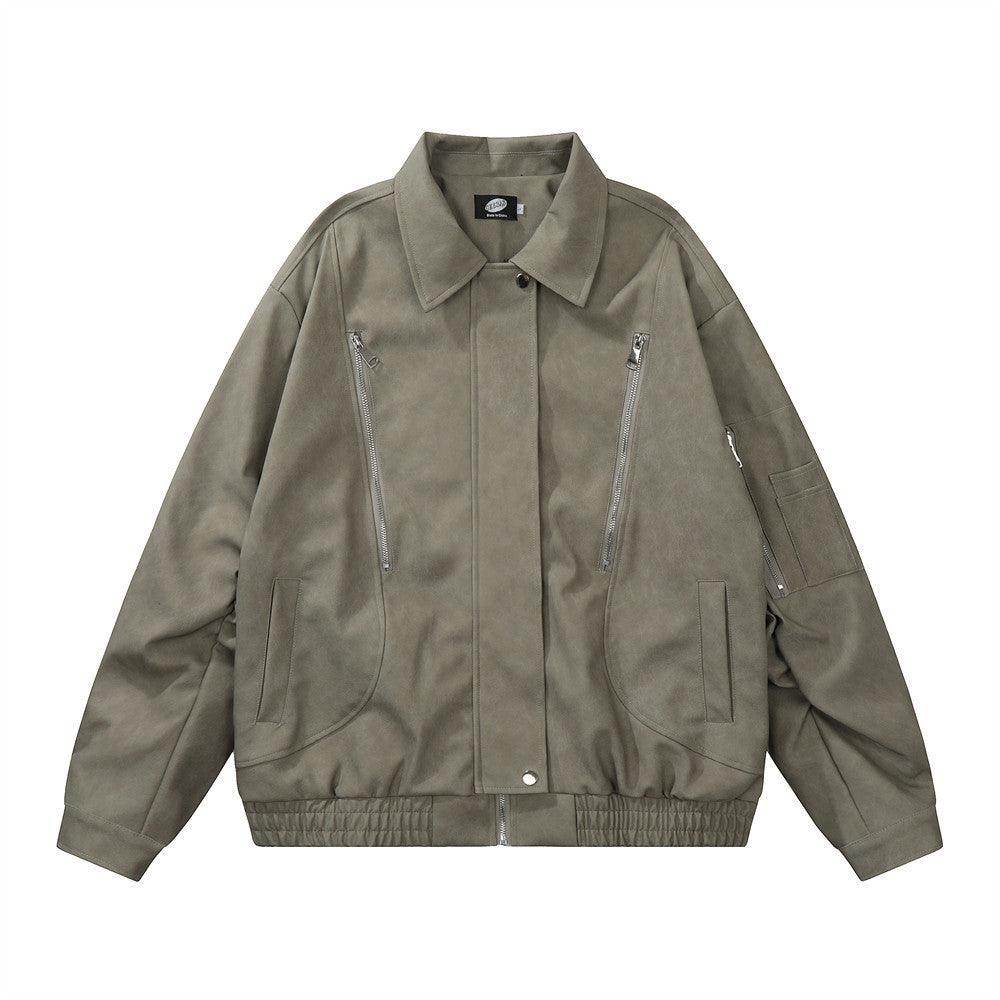 American Retro Clothing Leather Coat - Magellan Fashion Shop