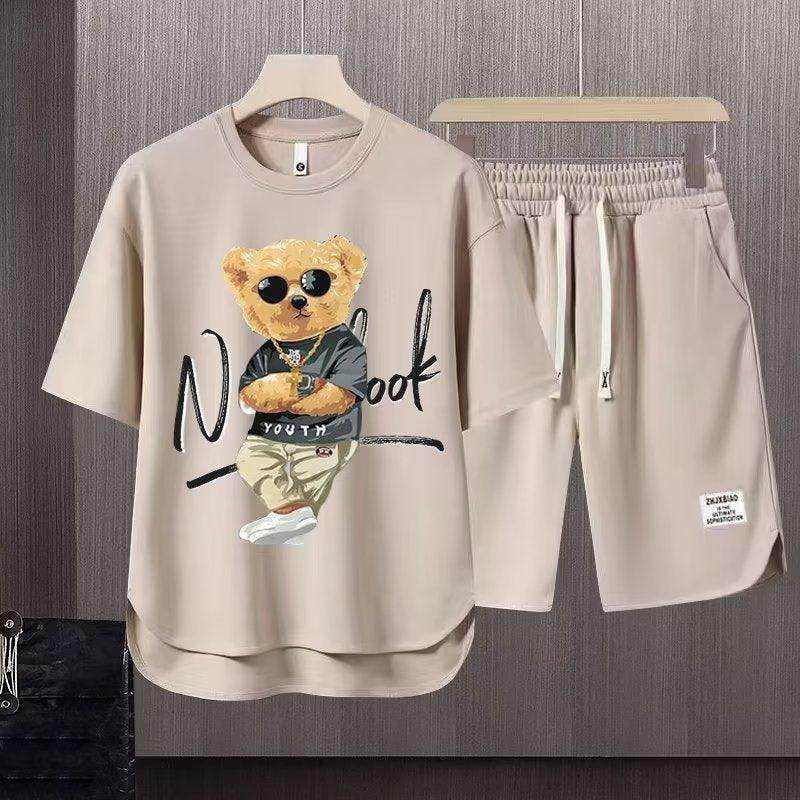 Short-sleeved T-shirt Summer Men Leisure Set Teenagers - Magellan Fashion Shop