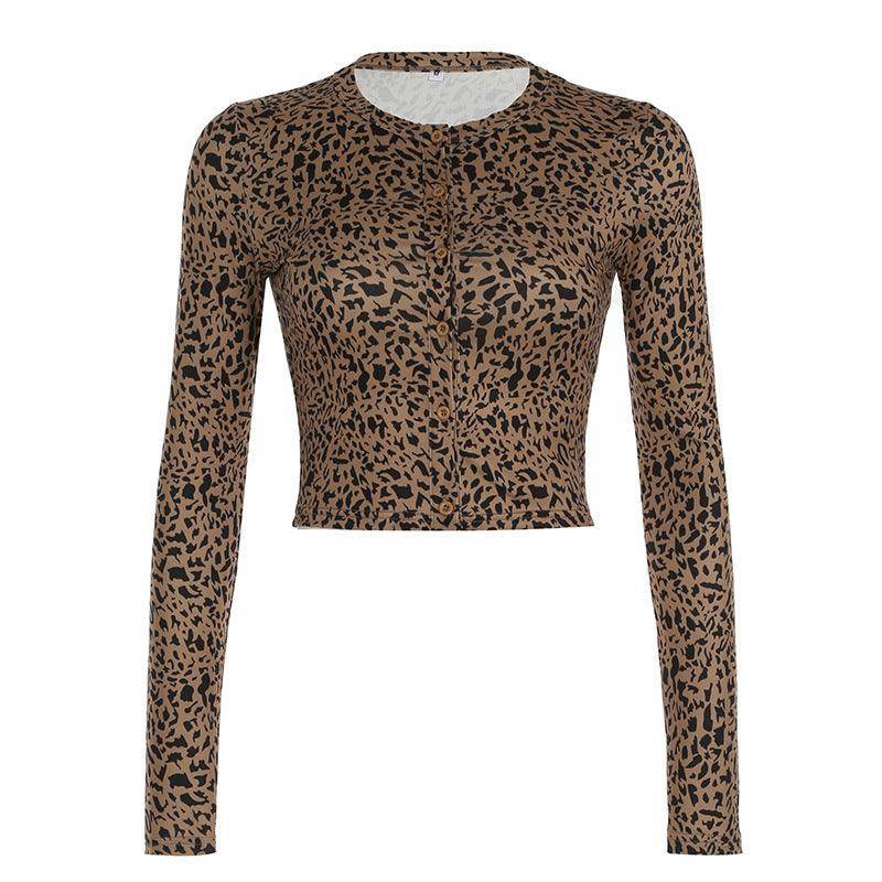 Single-breasted Round Neck Long Sleeve Elastic Cardigan - Magellan Fashion Shop
