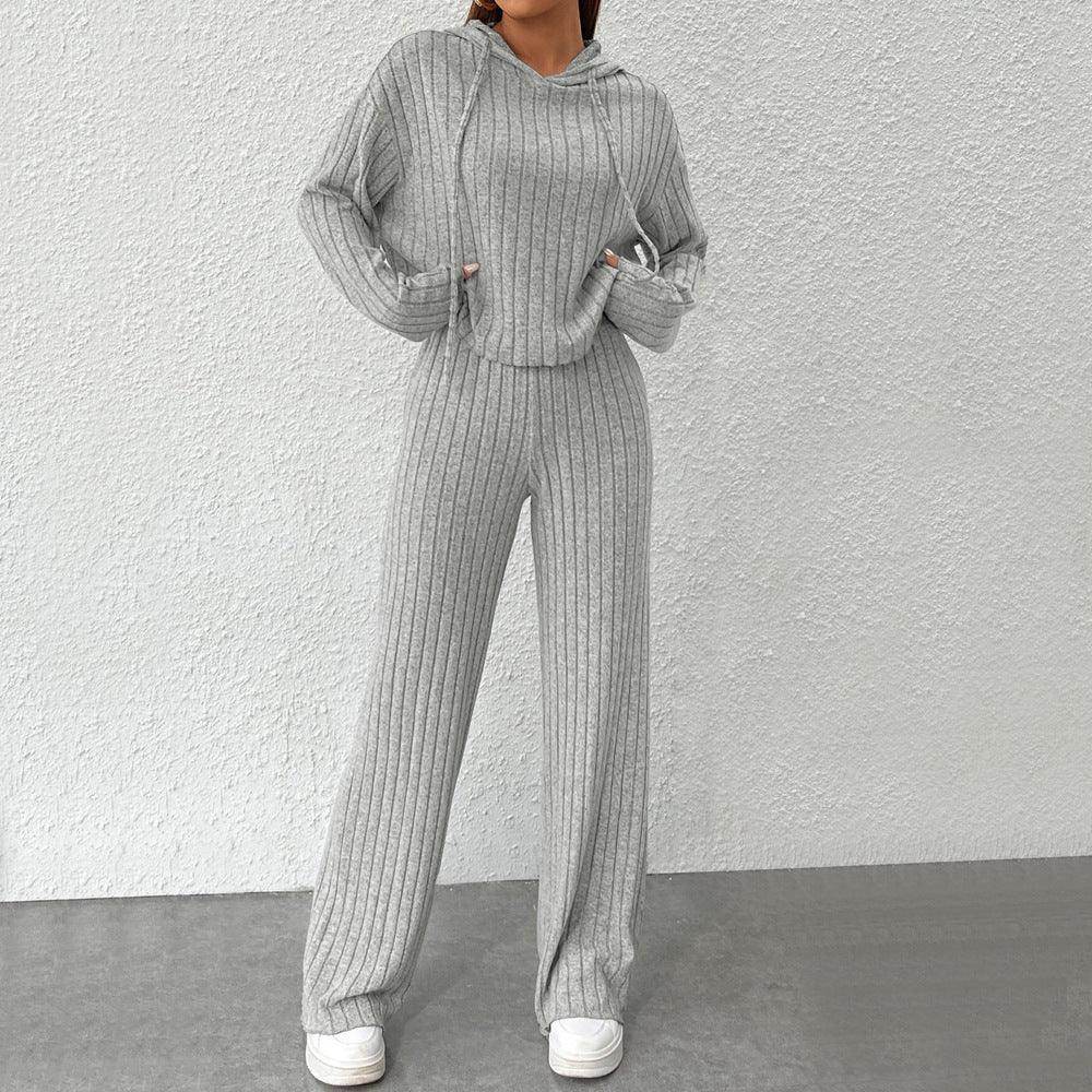 Solid Color Lazy Two-piece Set - Magellan Fashion Shop
