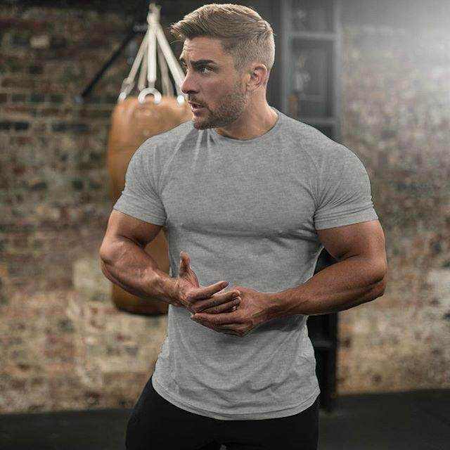 Pure monochrome fitness cotton t-shirt with minimalist design