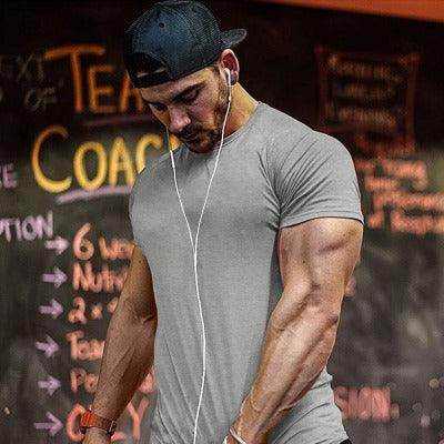 Pure monochrome fitness t-shirt made of cotton with minimalist design
