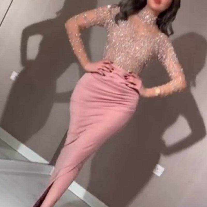 Golden bag hip ball gown dress - Magellan Fashion Shop