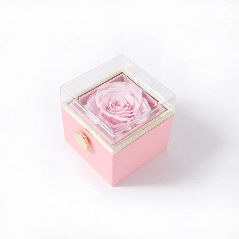 Fashion Acrylic Rotating Rose Jewelry Box - Magellan Fashion Shop