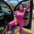 Printed Crew Neck Sweatshirt Two-piece Suit - Magellan Fashion Shop