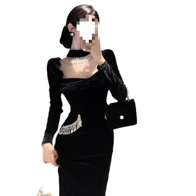 Puffy Sleeves Square Collar  Dress