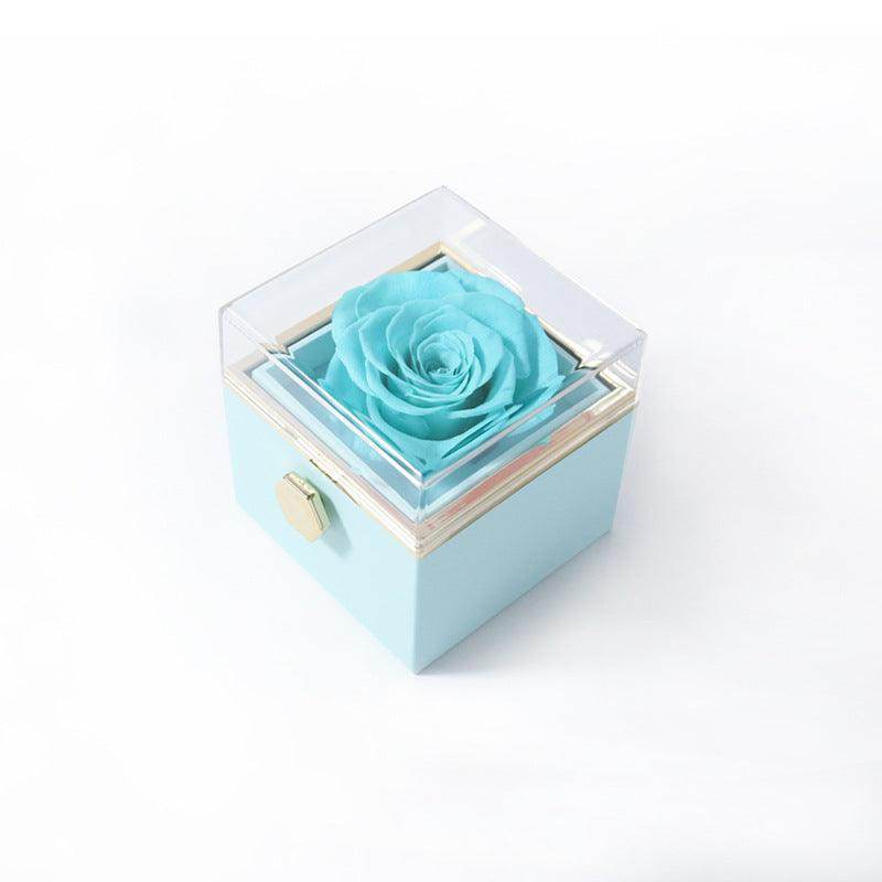 Fashion Acrylic Rotating Rose Jewelry Box - Magellan Fashion Shop