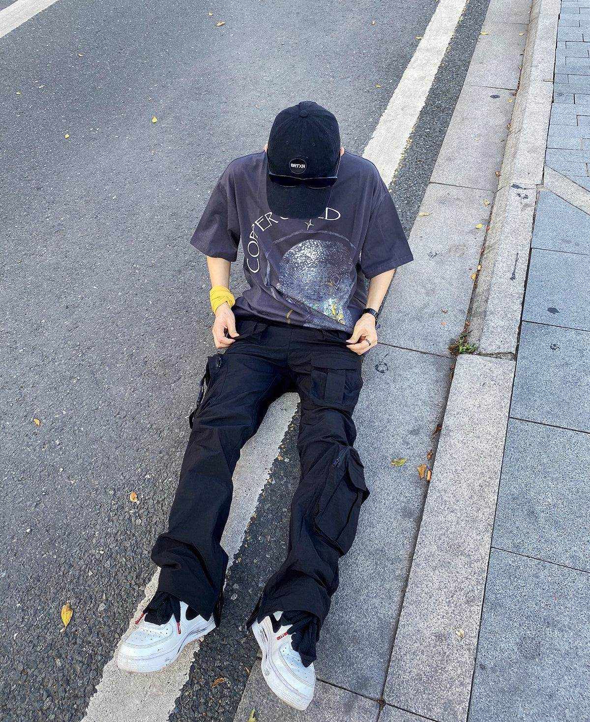 Overalls Trousers Zipper Flared Casual Trousers Ins Pants Men - Magellan Fashion Shop