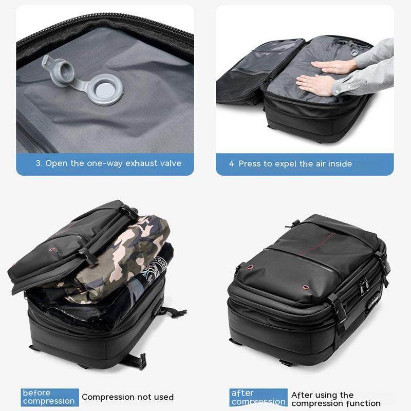 Travel Backpack Men's Business Multifunction Computer Bag Vacuum Compression Large-capacity Backpack - Magellan Fashion Shop