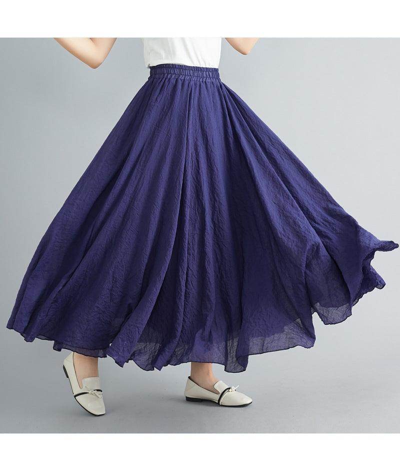 Lady Literature Plus Size Cotton And Linen Skirt - Magellan Fashion Shop
