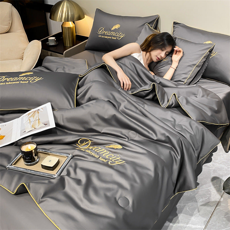 Modern, breathable silk cover with ice silk print - Magellan Fashion Shop