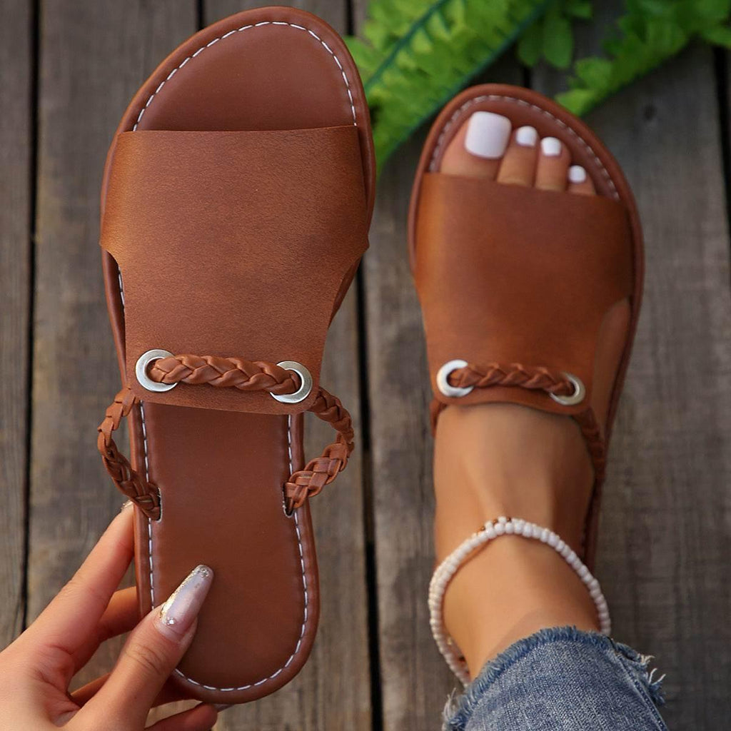 Woven Simple Daily Beach Slippers - Magellan Fashion Shop