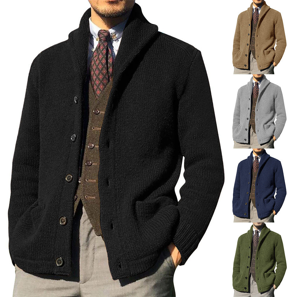 Autumn And Winter Solid Color Long-sleeved Coat