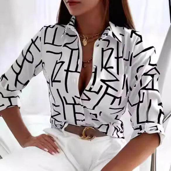 Long Sleeve Shirt Printed Women - Magellan Fashion Shop