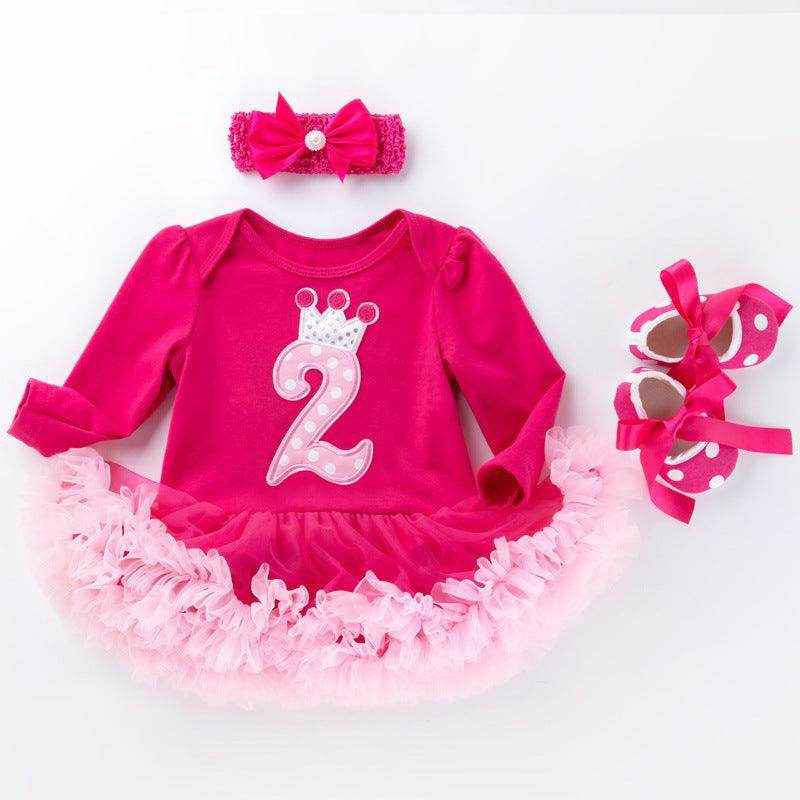 Three-piece suit of baby toddler shoes dress - Magellan Fashion Shop