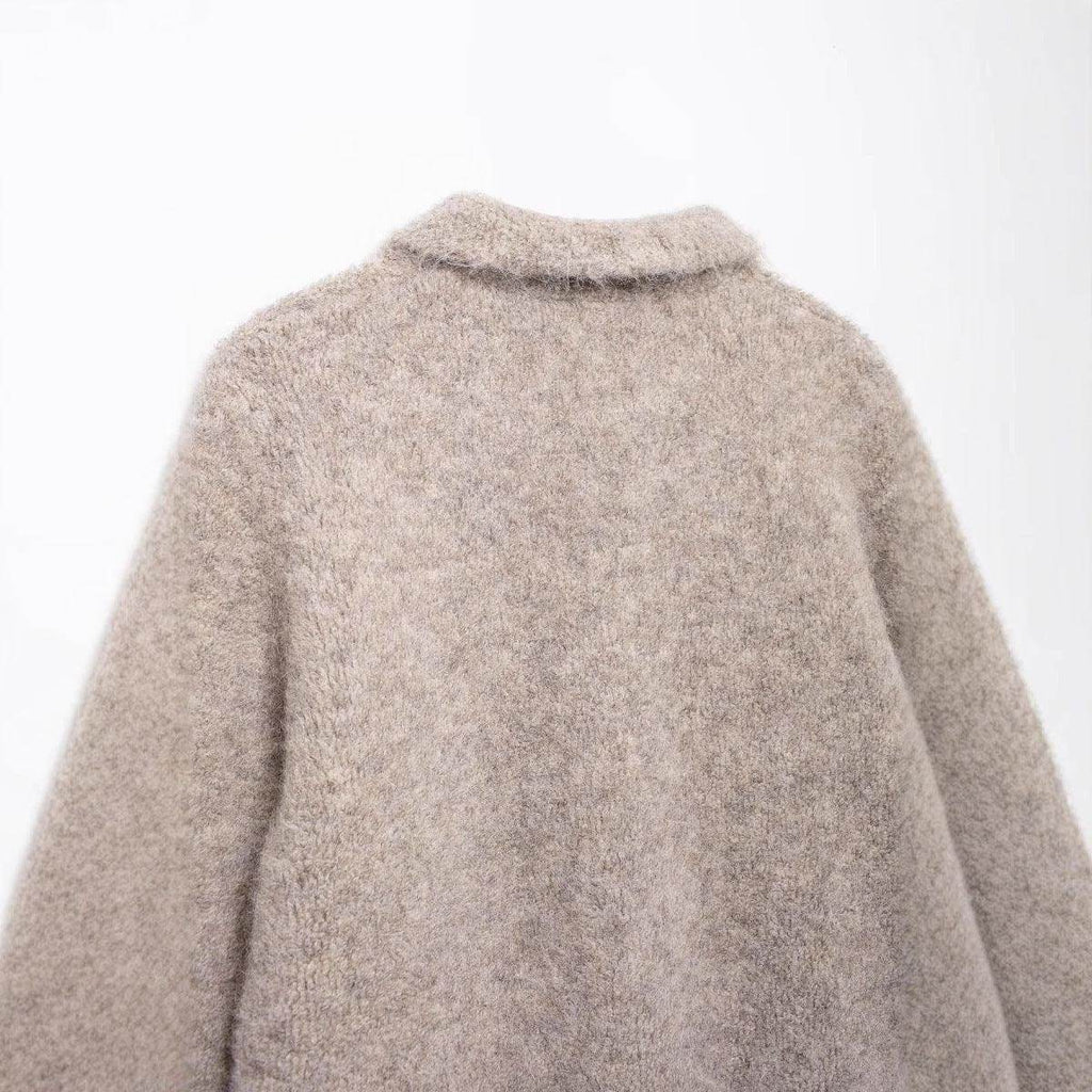 Fashionable All-match Flower-shaped Decorated Row Button Knitted Coat - Magellan Fashion Shop