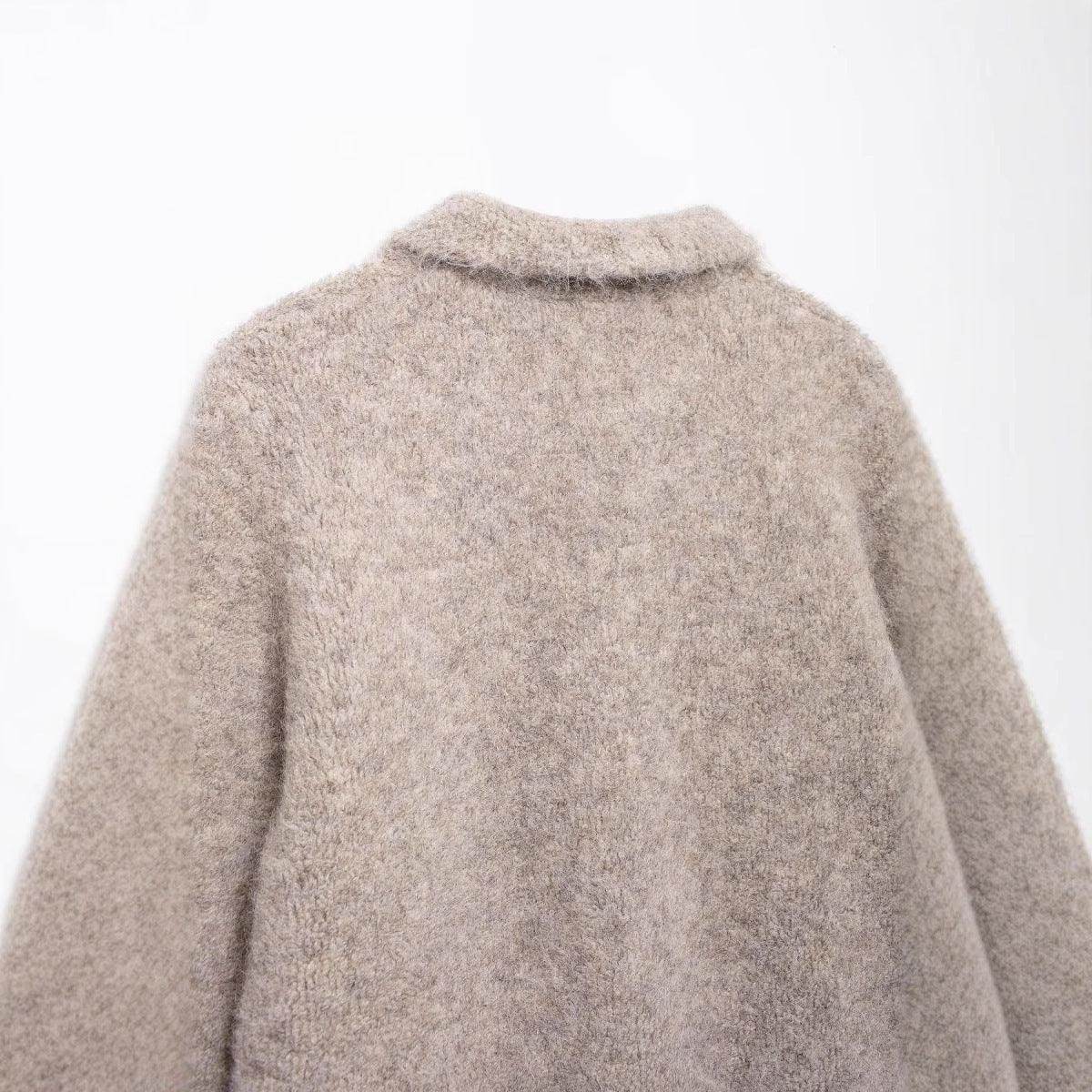 Fashionable All-match Flower-shaped Decorated Row Button Knitted Coat - Magellan Fashion Shop