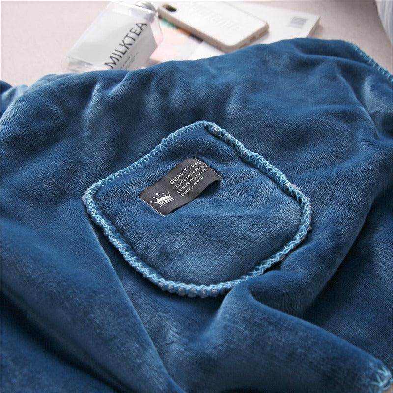 Soft warm multifunctional winter office blanket cape with elastic flannel fabric