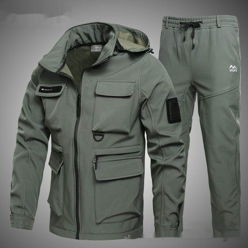 Autumn And Winter Fleece-lined Warm Waterproof Labor Protection Wear-resistant Outdoor Mountaineering - Magellan Fashion Shop